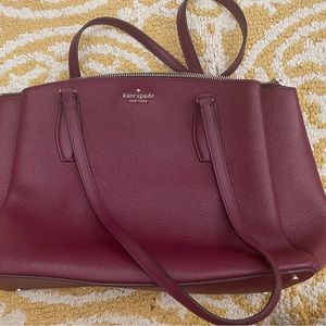 Burgundy Kate Spade shoulder bag